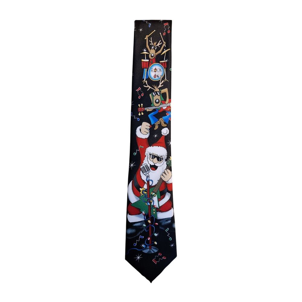 Tie Tales Santa Rock On‎ Necktie Christmas